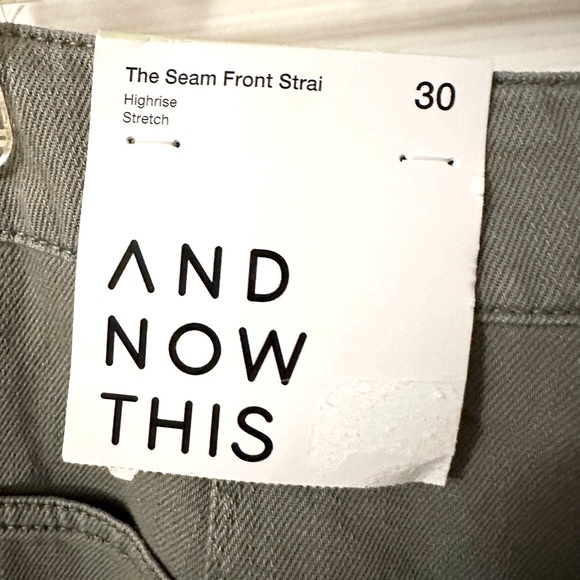 And Now This Olive Green High Rise Wide Leg Pants with Stretch - Picture 6 of 12